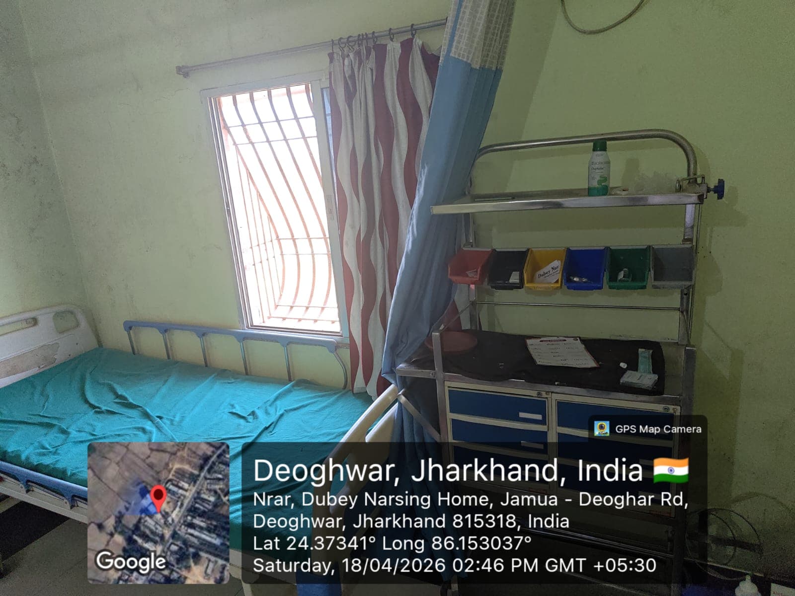 Private patient room at Dubey Nursing Home